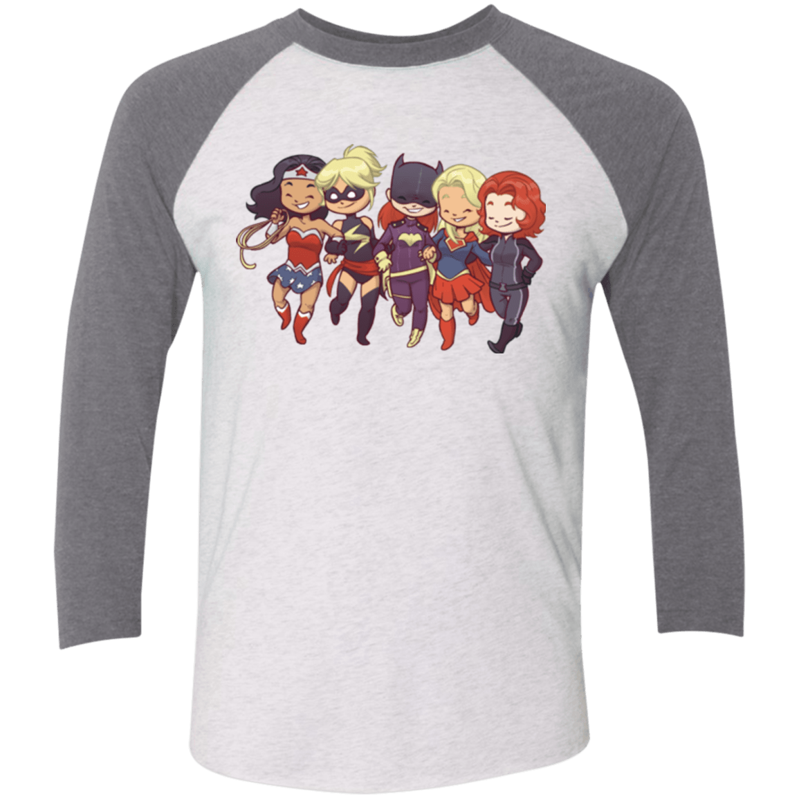 T-Shirts Heather White/Premium Heather / X-Small Power Girls Men's Triblend 3/4 Sleeve