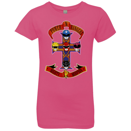 T-Shirts Hot Pink / YXS Power N Rangers Girls Premium T-Shirt