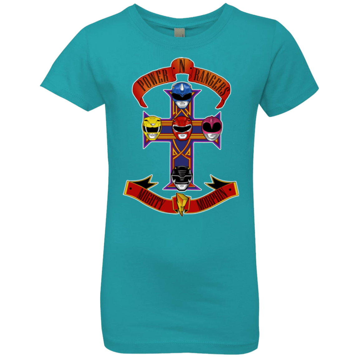 T-Shirts Tahiti Blue / YXS Power N Rangers Girls Premium T-Shirt