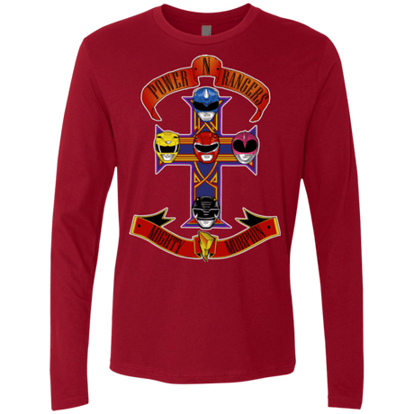 T-Shirts Cardinal / Small Power N Rangers Men's Premium Long Sleeve