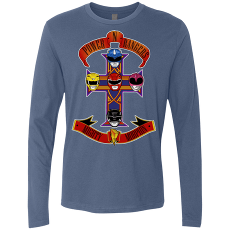 T-Shirts Indigo / Small Power N Rangers Men's Premium Long Sleeve