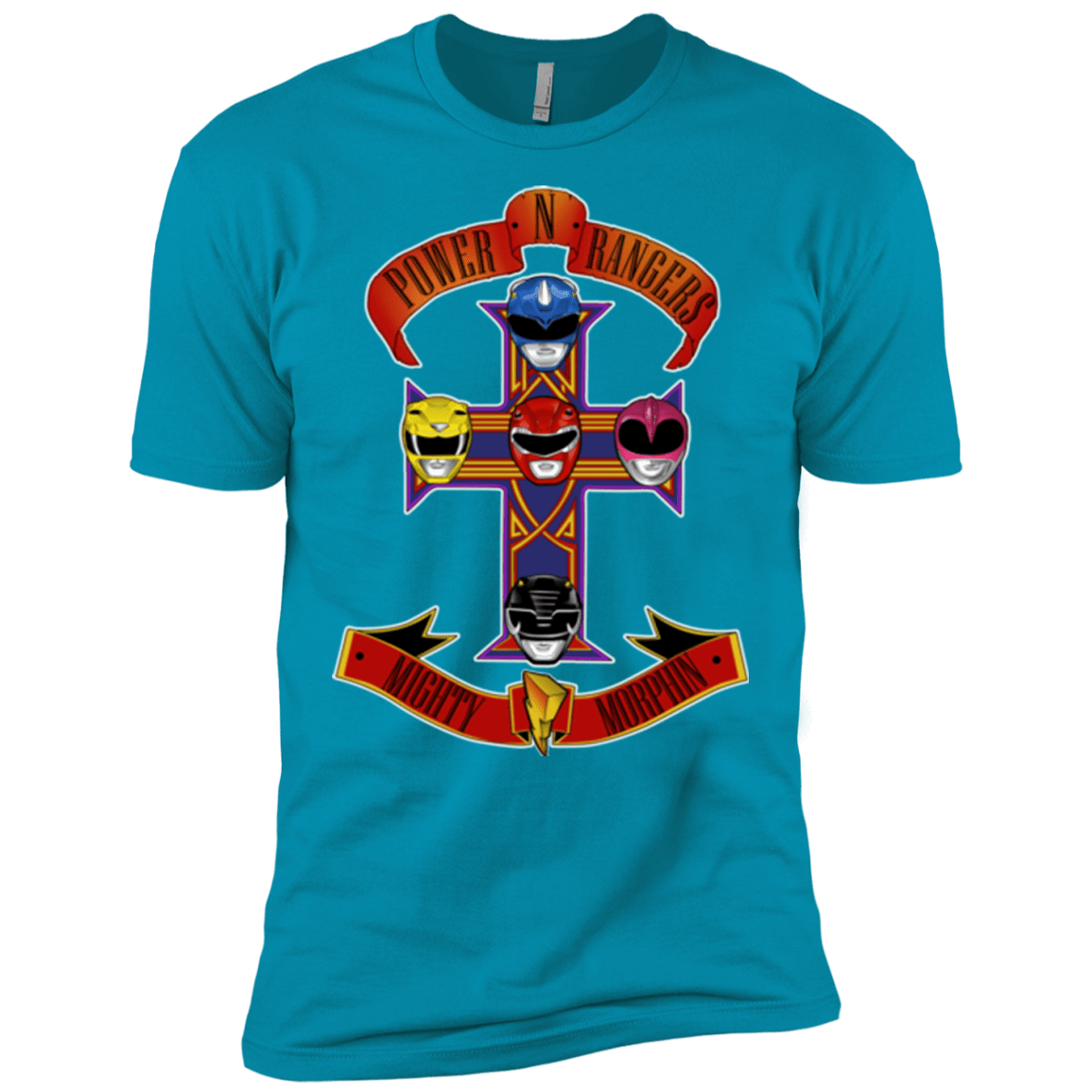 T-Shirts Turquoise / X-Small Power N Rangers Men's Premium T-Shirt