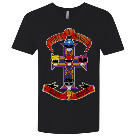 T-Shirts Black / X-Small Power N Rangers Men's Premium V-Neck