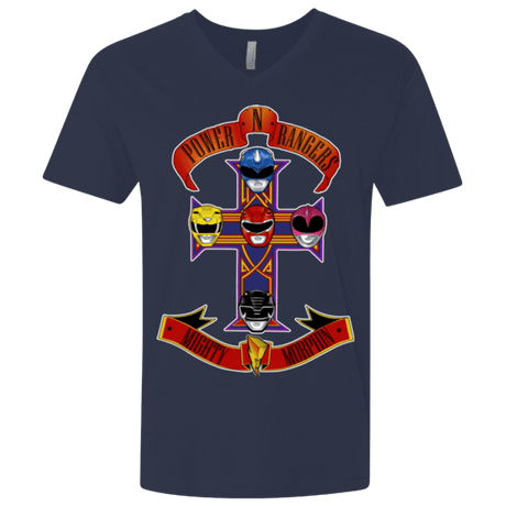 T-Shirts Midnight Navy / X-Small Power N Rangers Men's Premium V-Neck