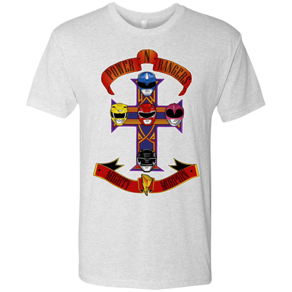 T-Shirts Heather White / Small Power N Rangers Men's Triblend T-Shirt