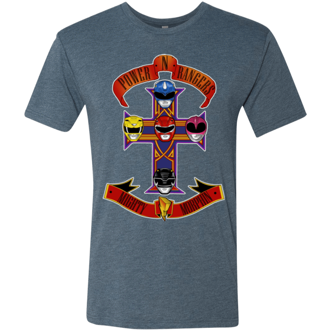 T-Shirts Indigo / Small Power N Rangers Men's Triblend T-Shirt