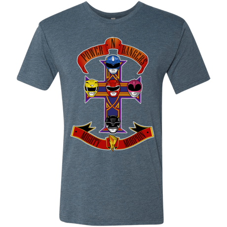 T-Shirts Indigo / Small Power N Rangers Men's Triblend T-Shirt