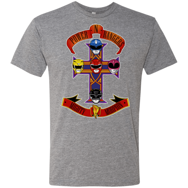 T-Shirts Premium Heather / Small Power N Rangers Men's Triblend T-Shirt