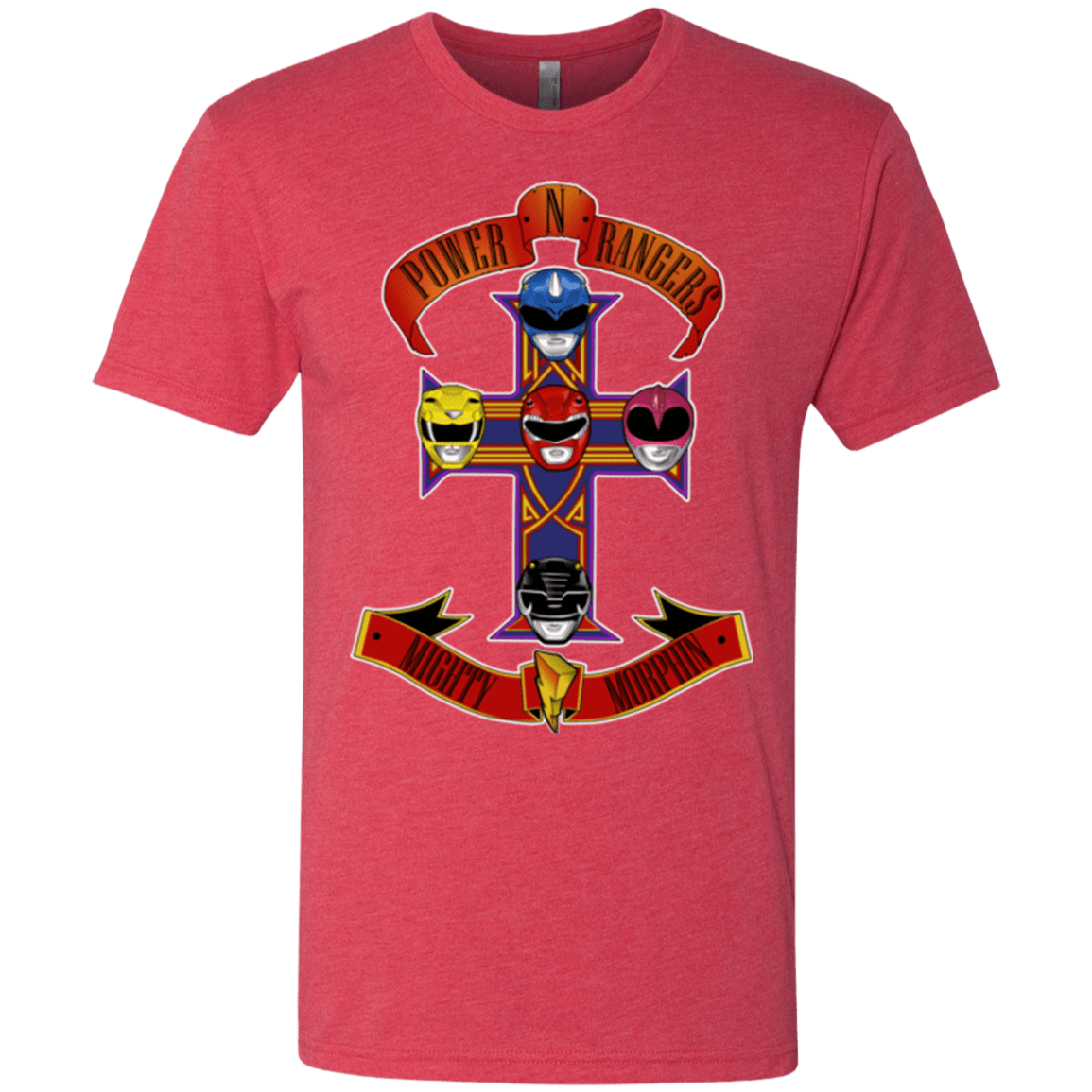 T-Shirts Vintage Red / Small Power N Rangers Men's Triblend T-Shirt
