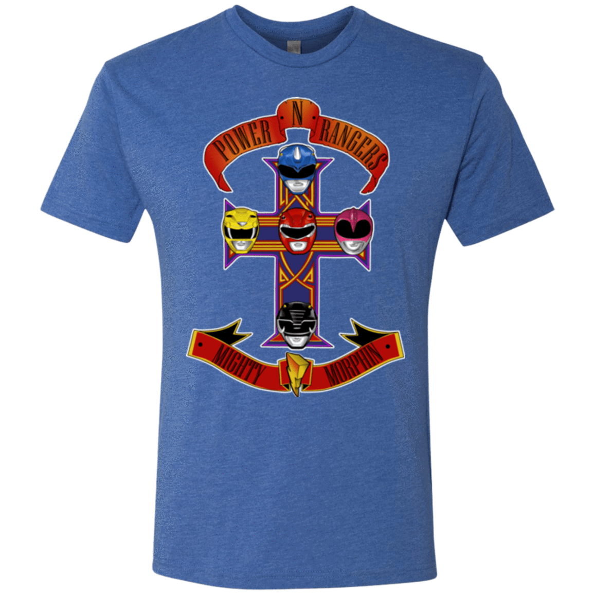 T-Shirts Vintage Royal / Small Power N Rangers Men's Triblend T-Shirt