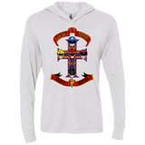 T-Shirts Heather White / X-Small Power N Rangers Triblend Long Sleeve Hoodie Tee