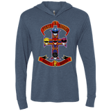 T-Shirts Indigo / X-Small Power N Rangers Triblend Long Sleeve Hoodie Tee