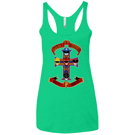 T-Shirts Envy / X-Small Power N Rangers Women's Triblend Racerback Tank