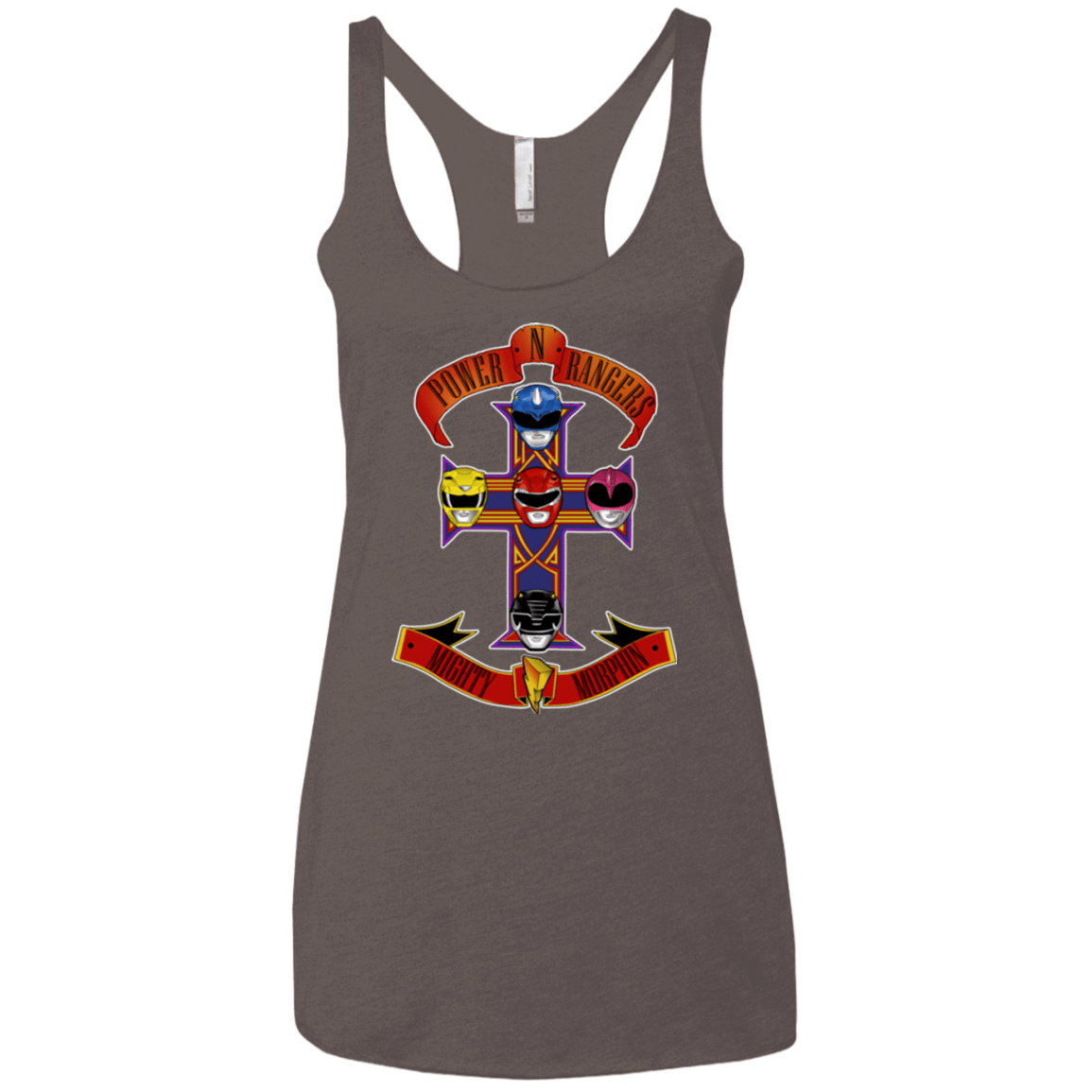 T-Shirts Macchiato / X-Small Power N Rangers Women's Triblend Racerback Tank