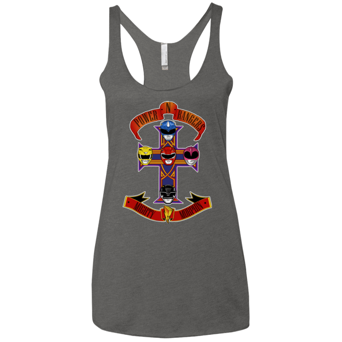 T-Shirts Premium Heather / X-Small Power N Rangers Women's Triblend Racerback Tank