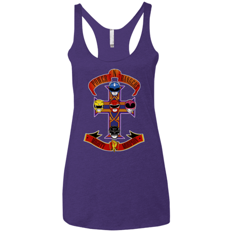T-Shirts Purple / X-Small Power N Rangers Women's Triblend Racerback Tank