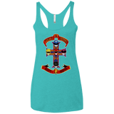 T-Shirts Tahiti Blue / X-Small Power N Rangers Women's Triblend Racerback Tank