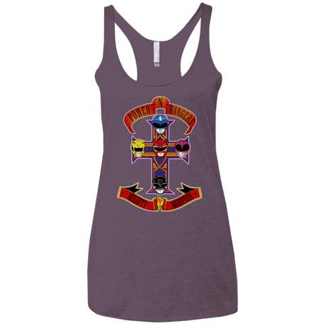 T-Shirts Vintage Purple / X-Small Power N Rangers Women's Triblend Racerback Tank
