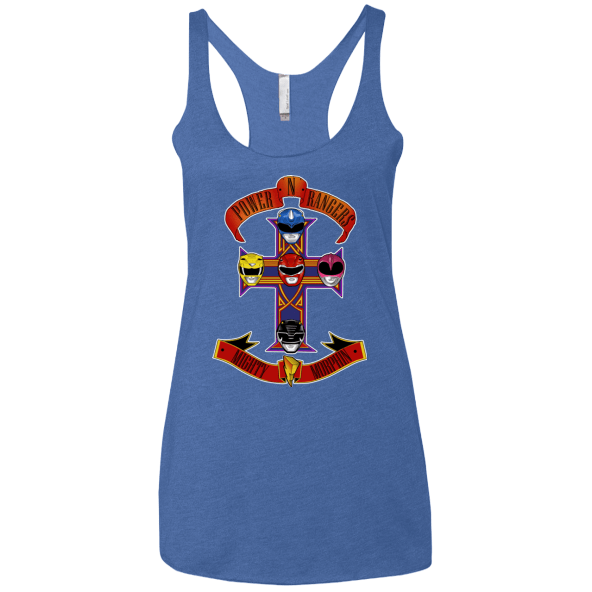 T-Shirts Vintage Royal / X-Small Power N Rangers Women's Triblend Racerback Tank