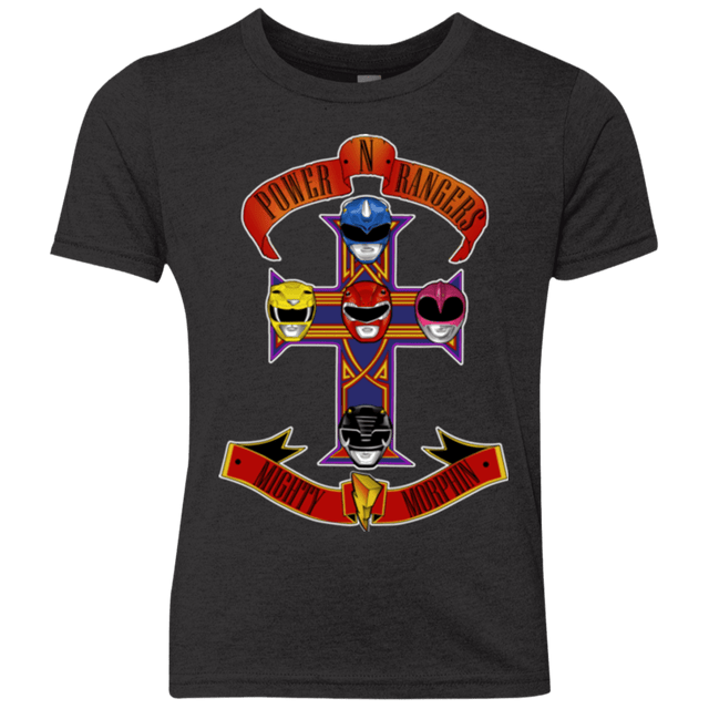 T-Shirts Vintage Black / YXS Power N Rangers Youth Triblend T-Shirt