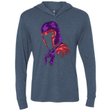 T-Shirts Indigo / X-Small Power of magnetism Triblend Long Sleeve Hoodie Tee