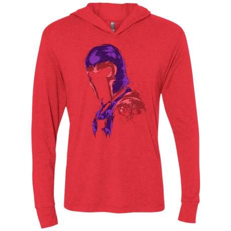 T-Shirts Vintage Red / X-Small Power of magnetism Triblend Long Sleeve Hoodie Tee