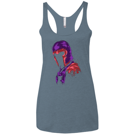 T-Shirts Indigo / X-Small Power of magnetism Women's Triblend Racerback Tank