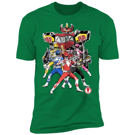 T-Shirts Kelly Green / S Power Rangers sumi-e Men's Premium T-Shirt