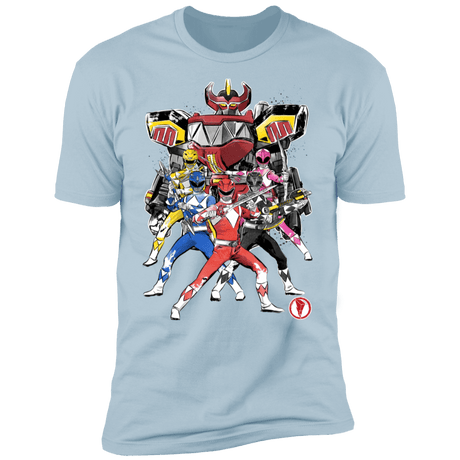 T-Shirts Light Blue / S Power Rangers sumi-e Men's Premium T-Shirt