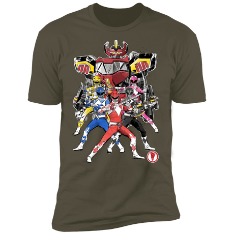 T-Shirts Military Green / S Power Rangers sumi-e Men's Premium T-Shirt