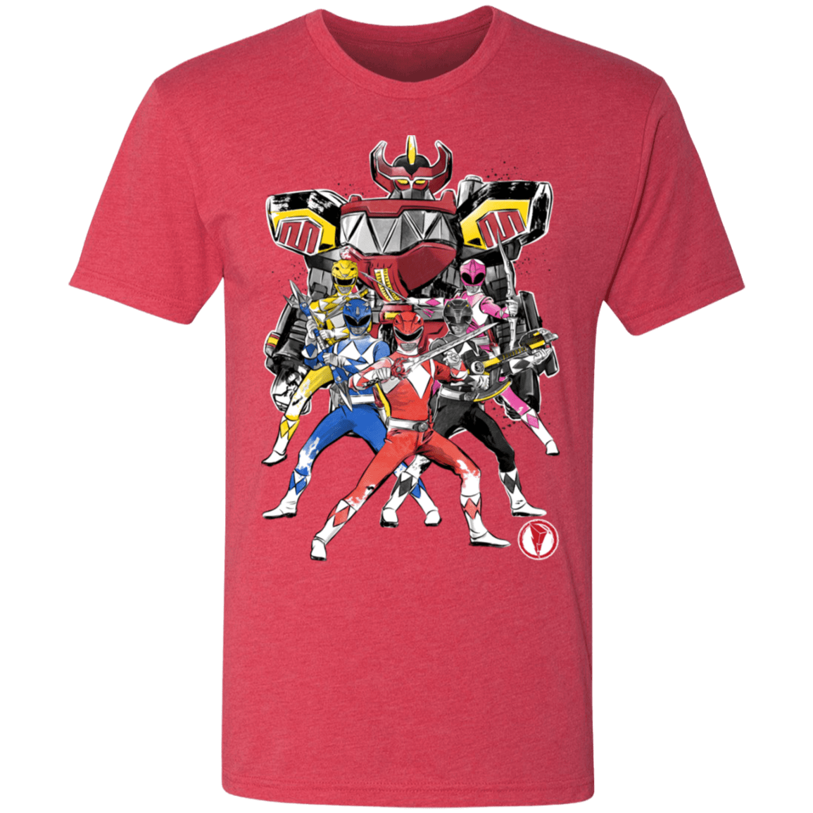 T-Shirts Vintage Red / S Power Rangers sumi-e Men's Triblend T-Shirt