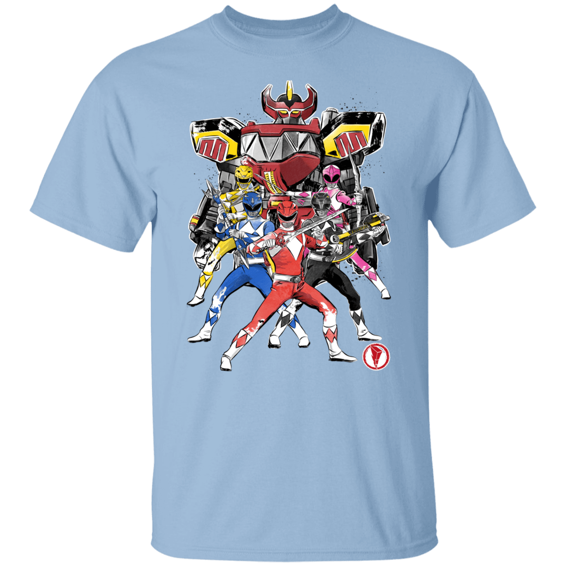 T-Shirts Light Blue / S Power Rangers sumi-e T-Shirt