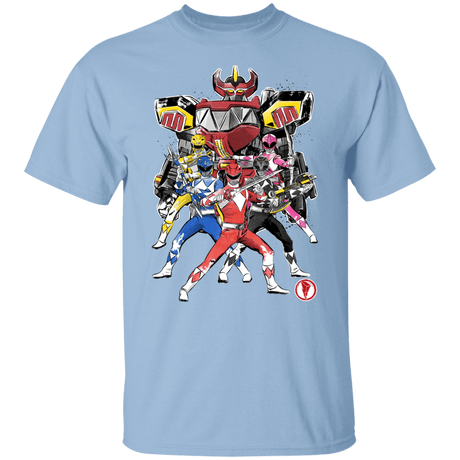 T-Shirts Light Blue / S Power Rangers sumi-e T-Shirt