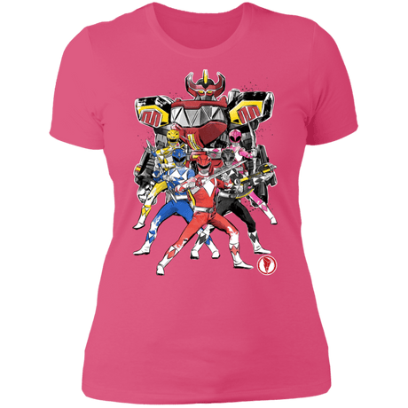 T-Shirts Hot Pink / S Power Rangers sumi-e Women's Premium T-Shirt
