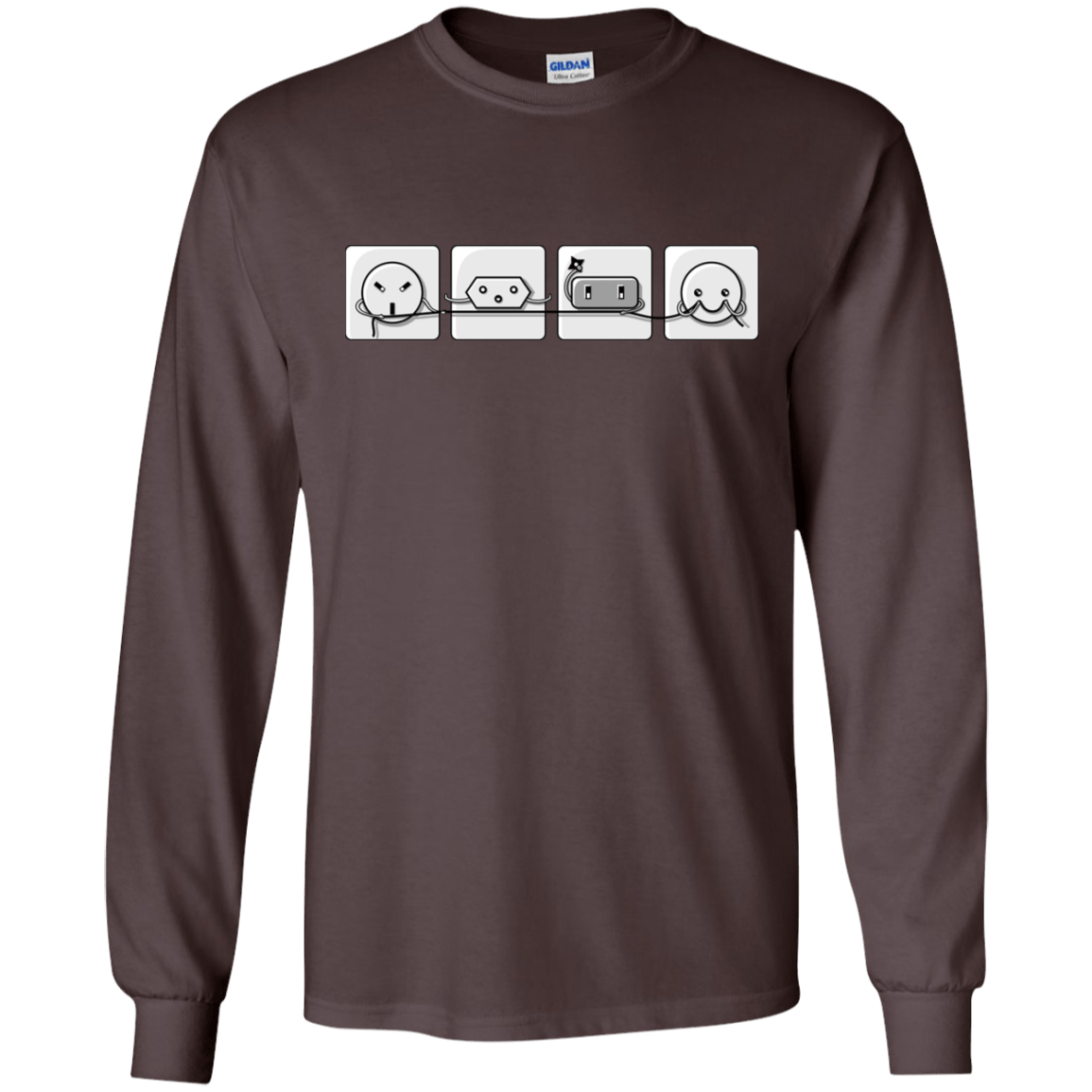 T-Shirts Dark Chocolate / S Power Struggle Men's Long Sleeve T-Shirt