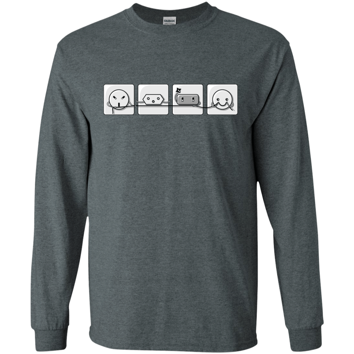 T-Shirts Dark Heather / S Power Struggle Men's Long Sleeve T-Shirt