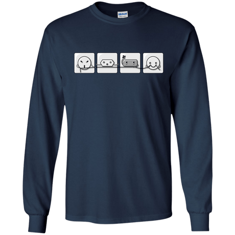 T-Shirts Navy / S Power Struggle Men's Long Sleeve T-Shirt