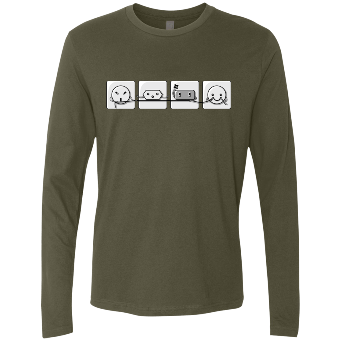 T-Shirts Military Green / S Power Struggle Men's Premium Long Sleeve