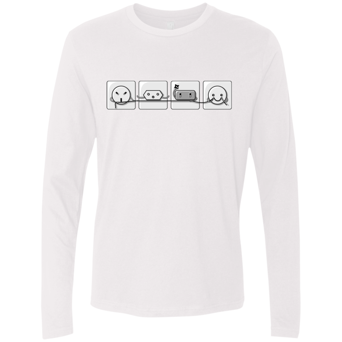 T-Shirts White / S Power Struggle Men's Premium Long Sleeve