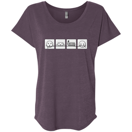 T-Shirts Vintage Purple / X-Small Power Struggle Triblend Dolman Sleeve