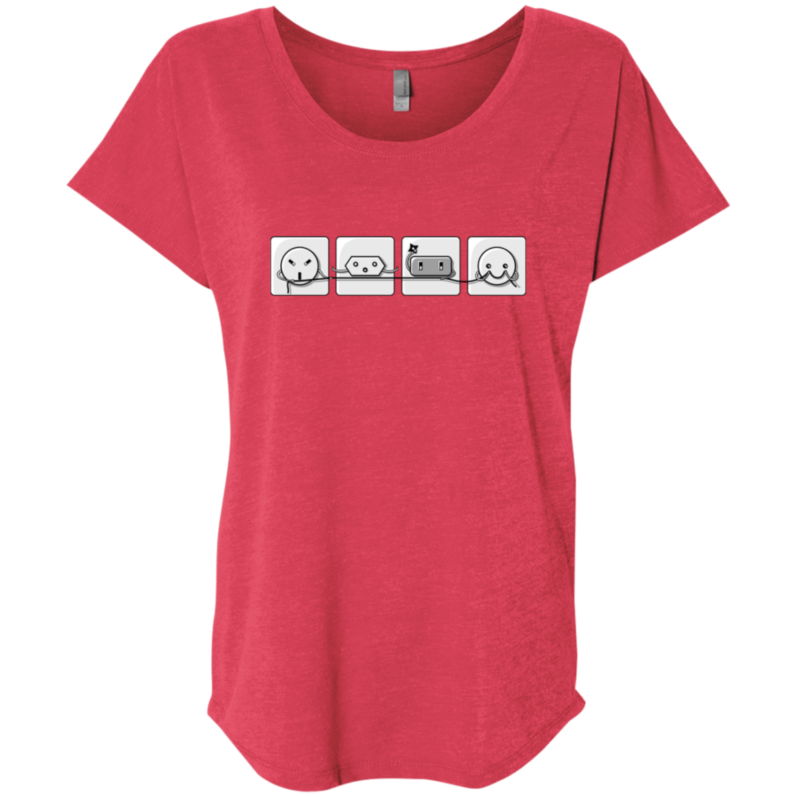 T-Shirts Vintage Red / X-Small Power Struggle Triblend Dolman Sleeve