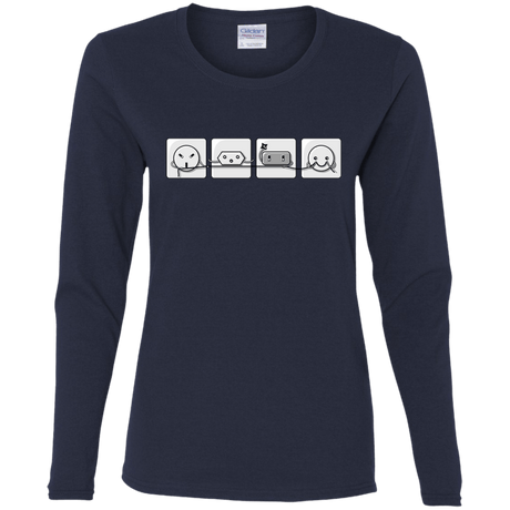 T-Shirts Navy / S Power Struggle Women's Long Sleeve T-Shirt