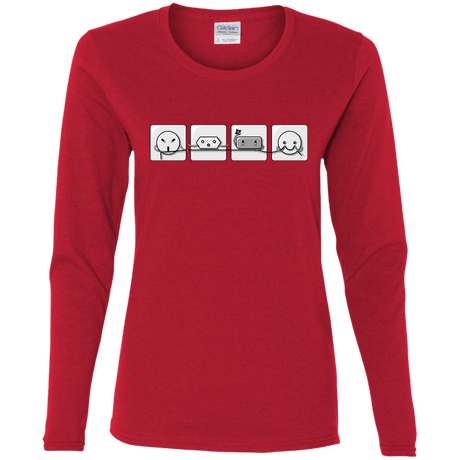 T-Shirts Red / S Power Struggle Women's Long Sleeve T-Shirt