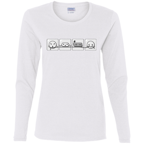 T-Shirts White / S Power Struggle Women's Long Sleeve T-Shirt