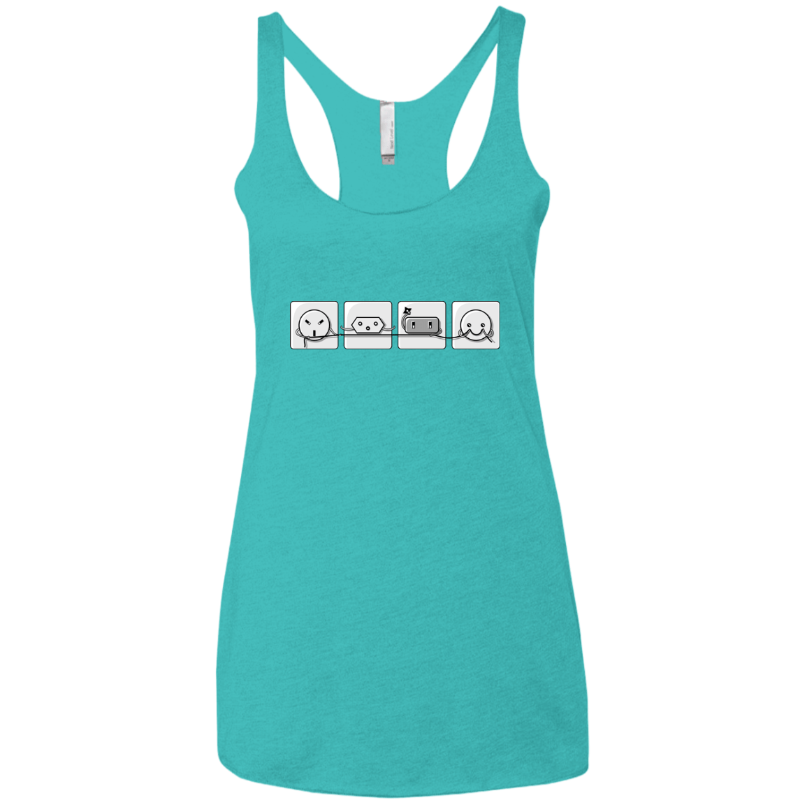 T-Shirts Tahiti Blue / X-Small Power Struggle Women's Triblend Racerback Tank
