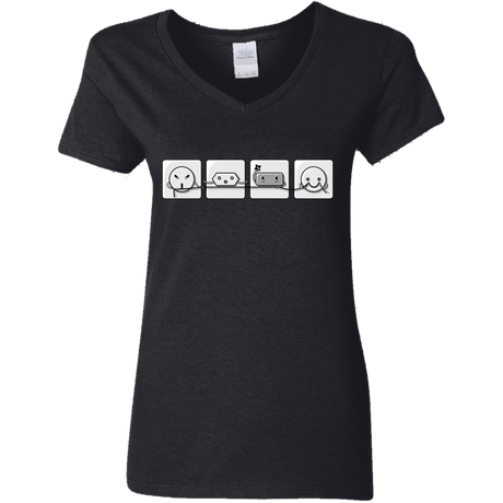 T-Shirts Black / S Power Struggle Women's V-Neck T-Shirt