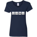 T-Shirts Navy / S Power Struggle Women's V-Neck T-Shirt