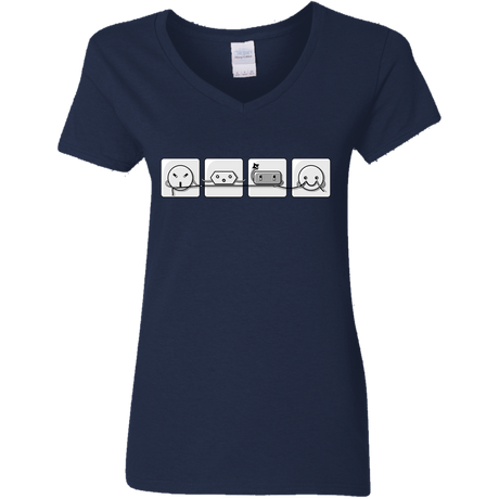 T-Shirts Navy / S Power Struggle Women's V-Neck T-Shirt