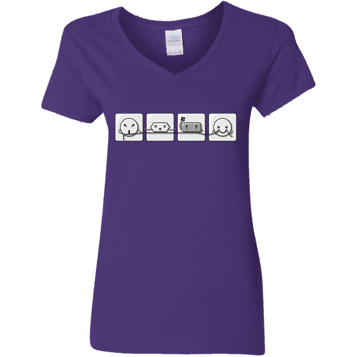 T-Shirts Purple / S Power Struggle Women's V-Neck T-Shirt