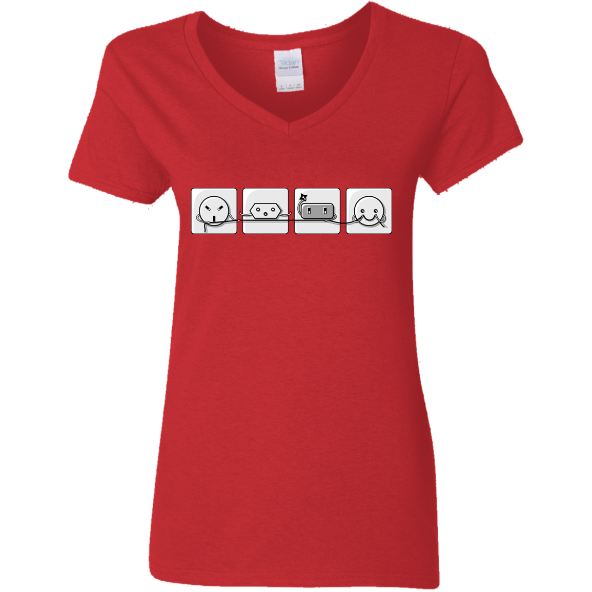 T-Shirts Red / S Power Struggle Women's V-Neck T-Shirt